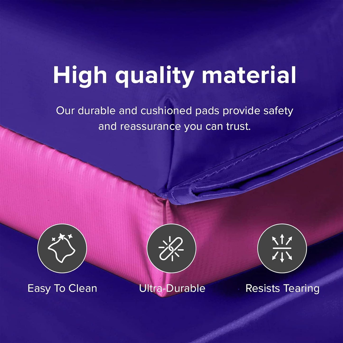 4 Ft X 10 Ft X 2 in Personal Fitness & Exercise Mat, Lightweight and Folds for Carrying