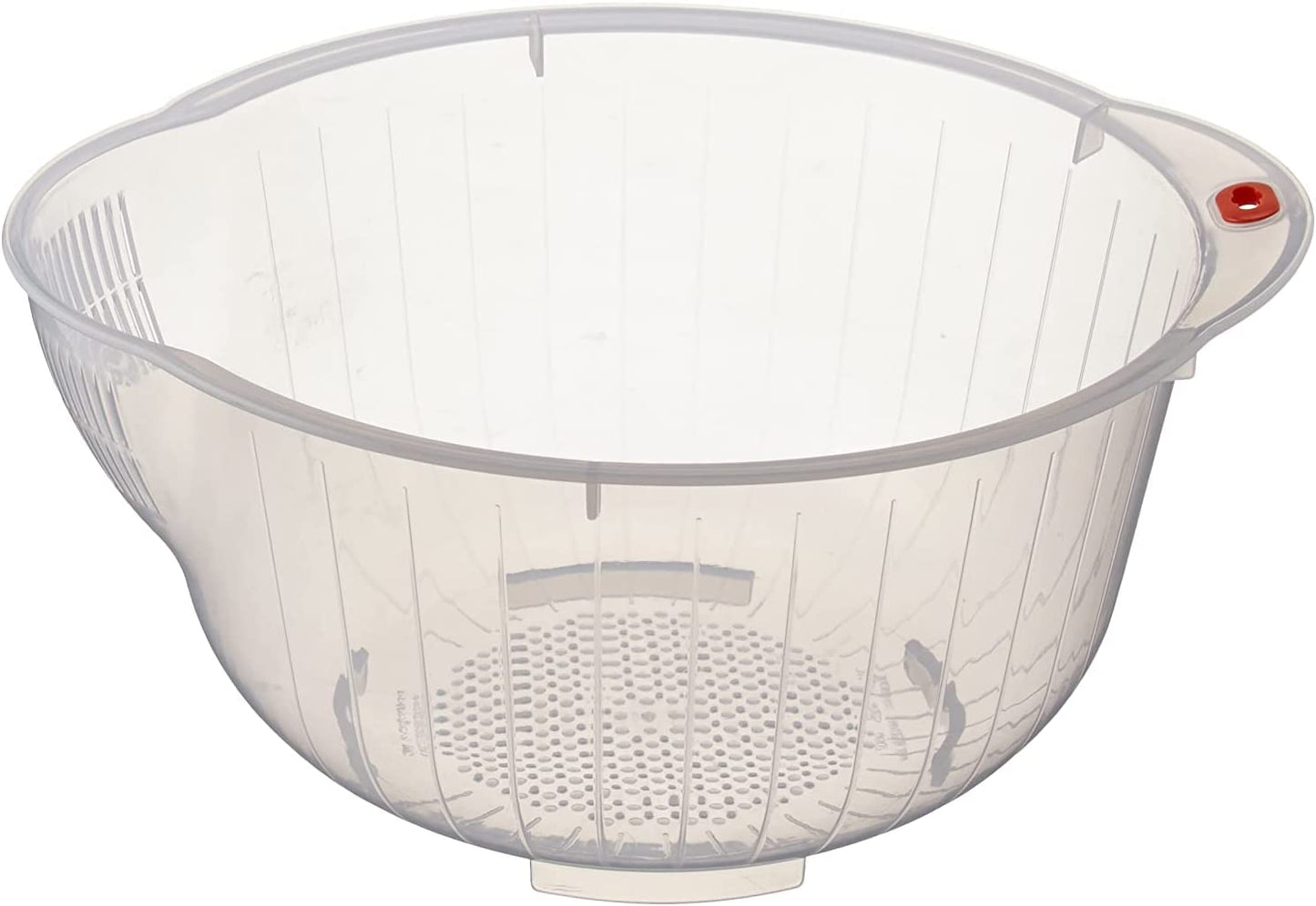 Plastic Japanese Rice Washing Bowl with Side and Bottom Drainers