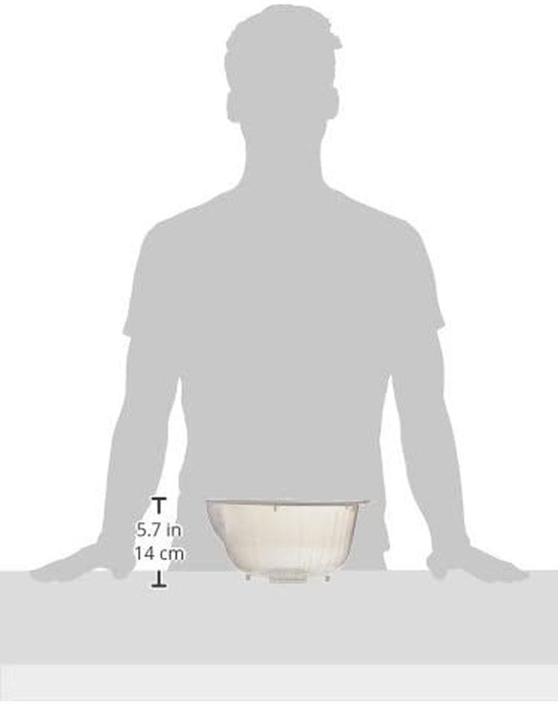 Plastic Japanese Rice Washing Bowl with Side and Bottom Drainers